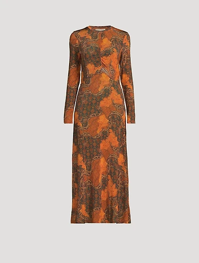 Naia Printed Stretch Midi Dress