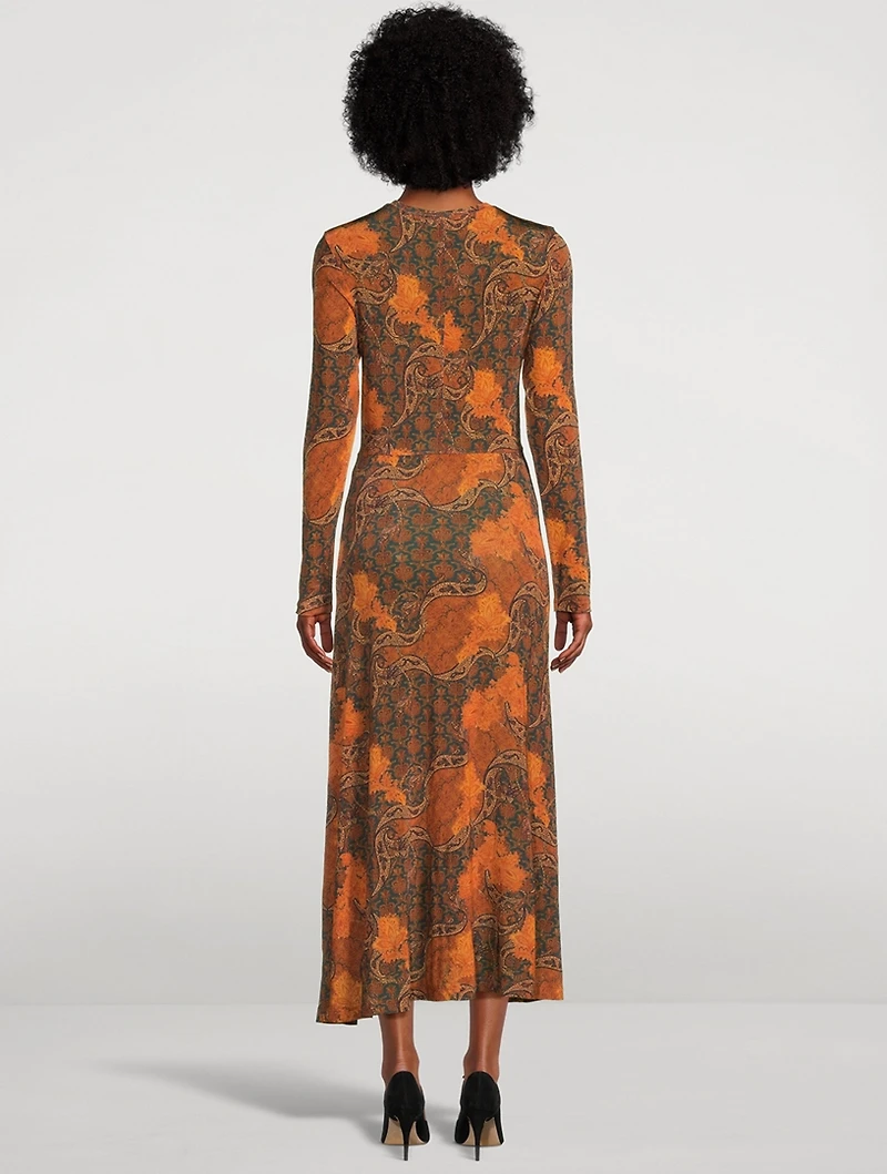 Naia Printed Stretch Midi Dress