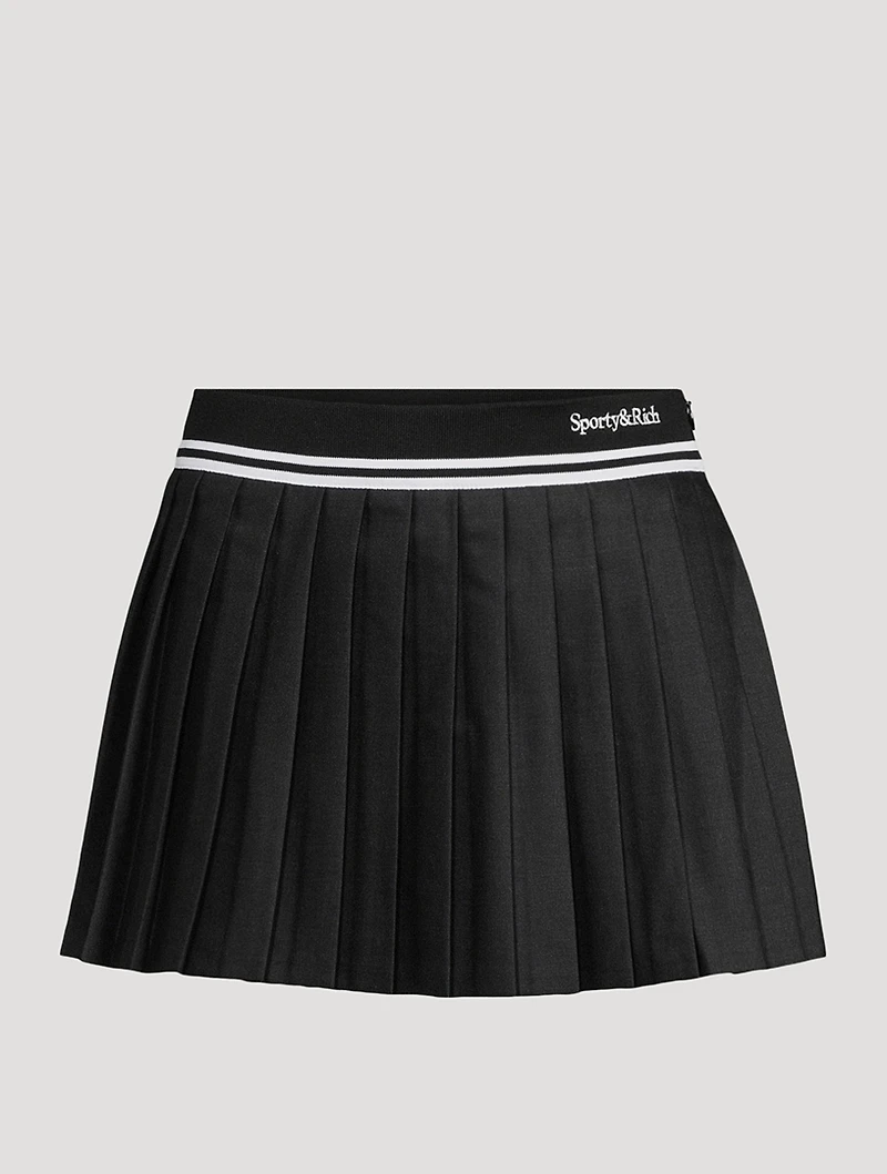 Abigail Pleated Wool Tennis Skirt