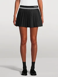 Abigail Pleated Wool Tennis Skirt
