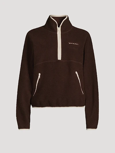Serif Logo Sherpa Quarter-Zip Pullover