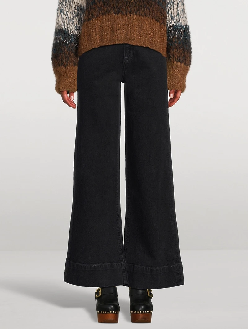 Ms. Onassis V-High Rise Wide-Leg Jeans