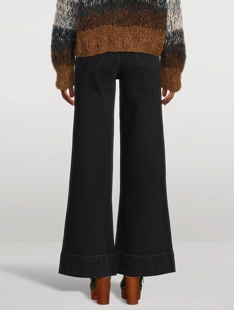 Ms. Onassis V-High Rise Wide-Leg Jeans