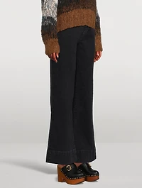 Ms. Onassis V-High Rise Wide-Leg Jeans