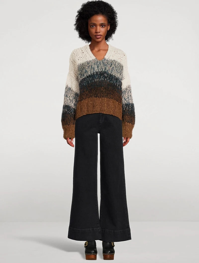Ms. Onassis V-High Rise Wide-Leg Jeans