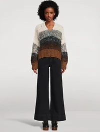 Ms. Onassis V-High Rise Wide-Leg Jeans