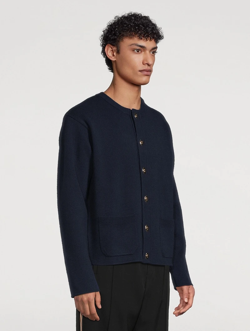 Night Wool And Cashmere Cardigan