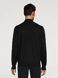 Merino Wool Fine-Knit Quarter-Zip Sweater
