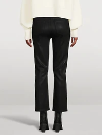 Cindy Coated Straight-Leg Jeans