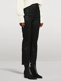 Cindy Coated Straight-Leg Jeans