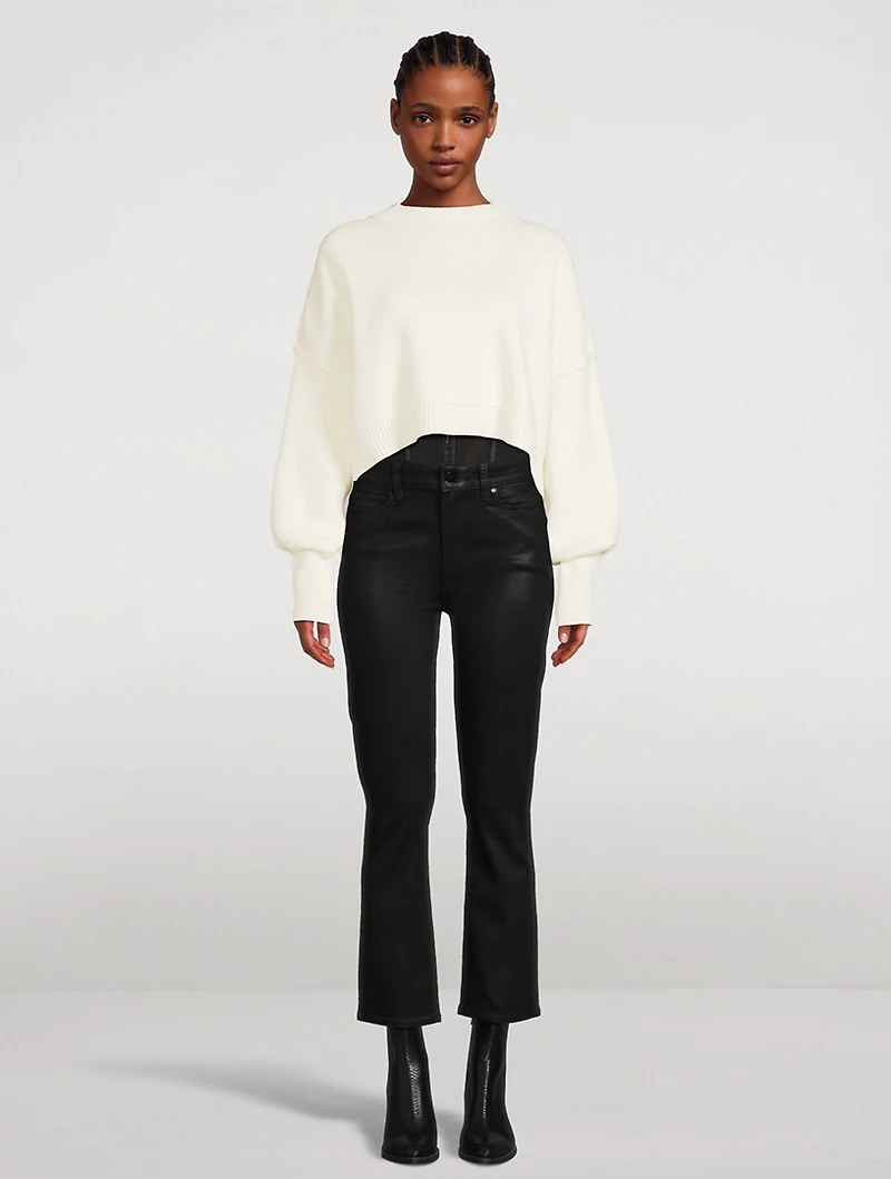 Cindy Coated Straight-Leg Jeans