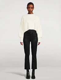 Cindy Coated Straight-Leg Jeans