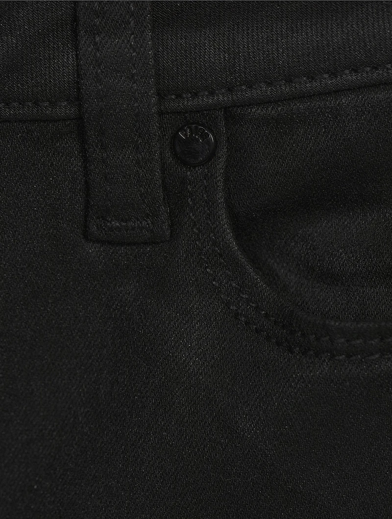 Cindy Coated Straight-Leg Jeans