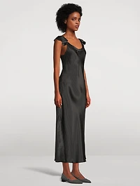 Agoura Silk Dress Polka Dot Print