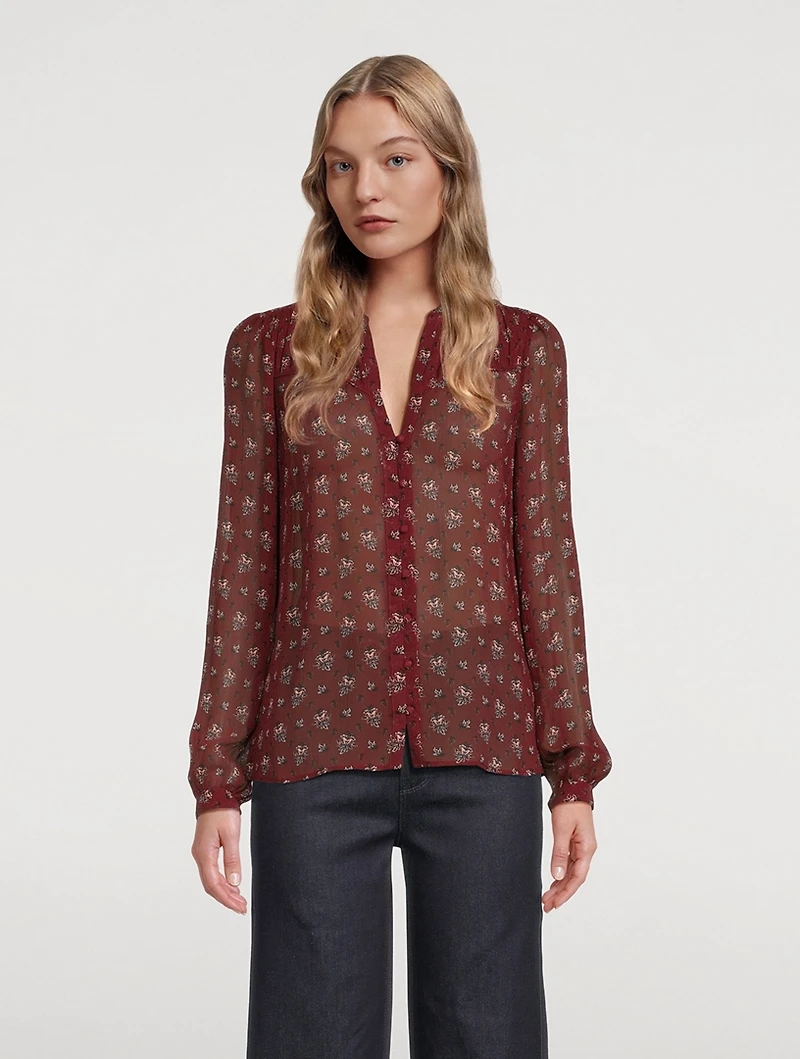 Monika Silk Blouse Floral Print