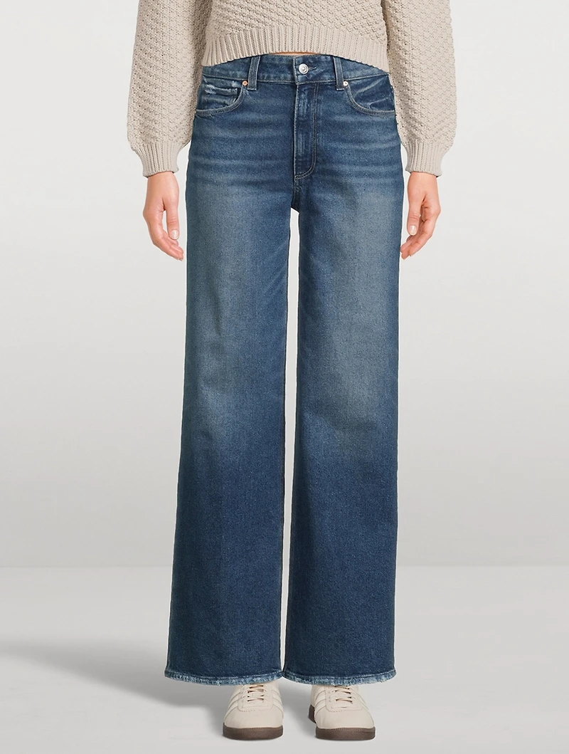 Sasha Wide-Leg Distressed Jeans