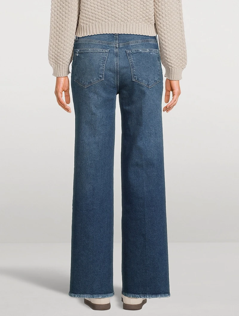 Sasha Wide-Leg Distressed Jeans