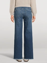 Sasha Wide-Leg Distressed Jeans