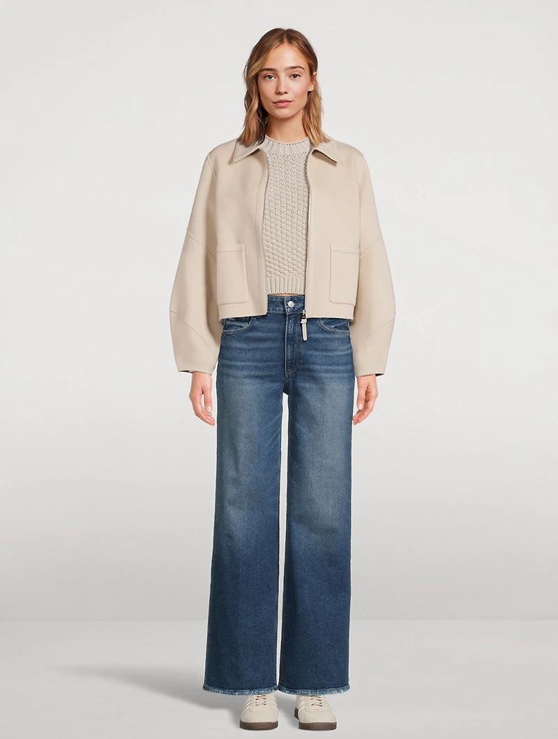 Sasha Wide-Leg Distressed Jeans