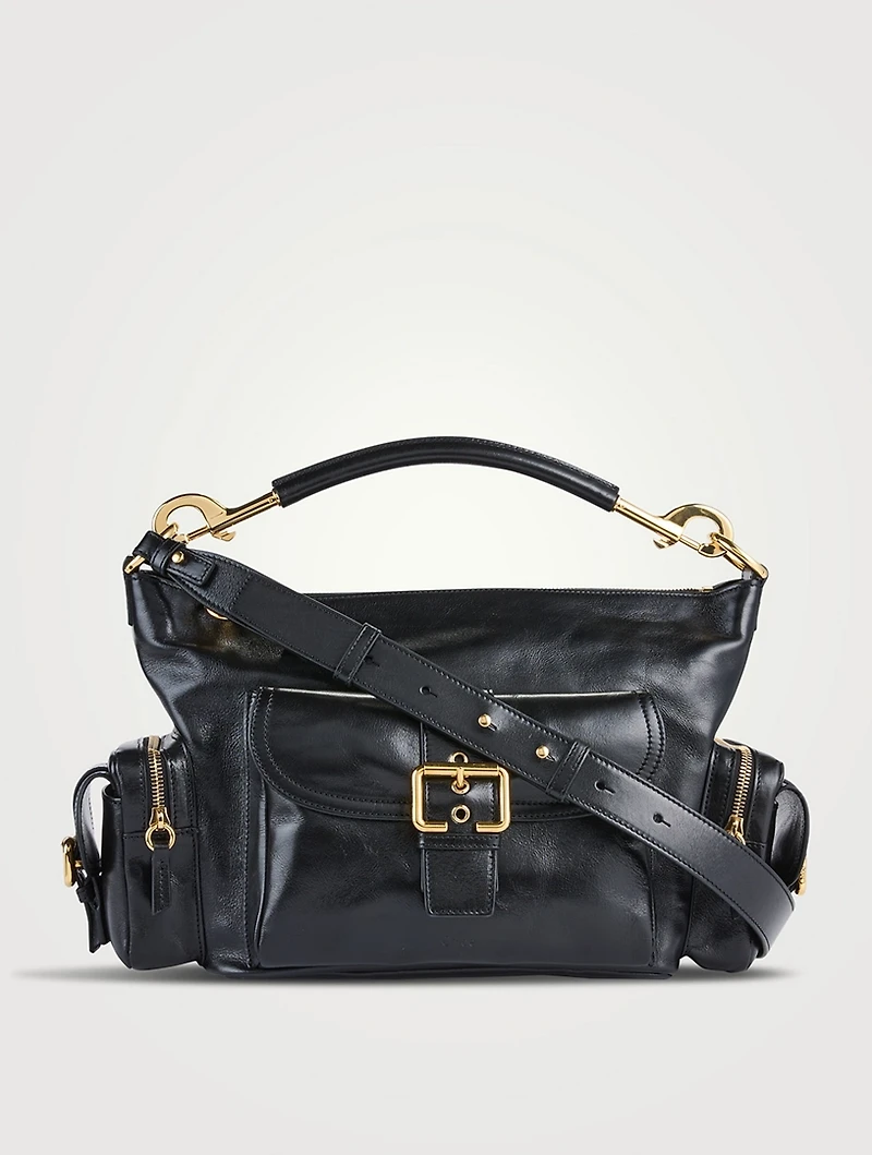 Medium Camera Leather Shoulder Bag