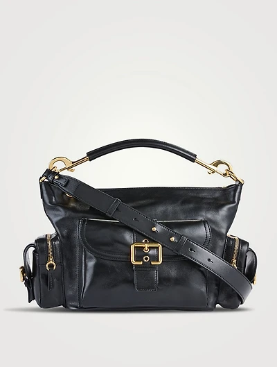 Medium Camera Leather Shoulder Bag