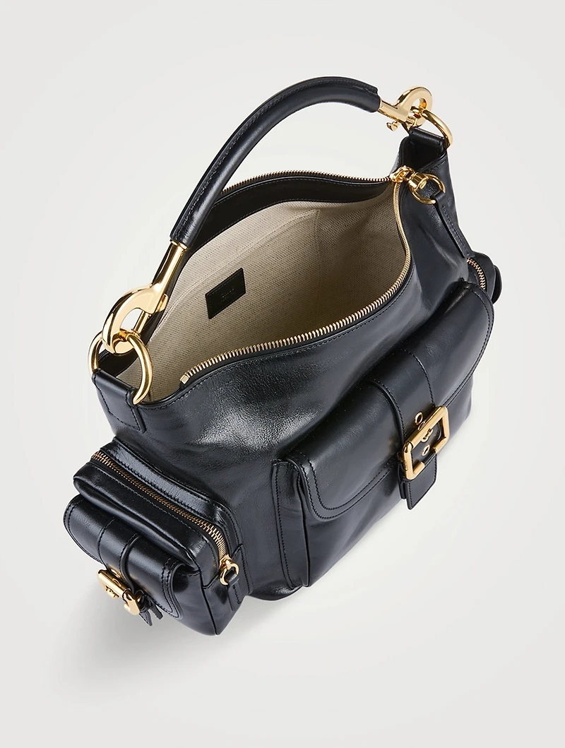 Medium Camera Leather Shoulder Bag