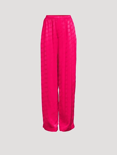 Monogram Jacquard Satin Pajama Pants