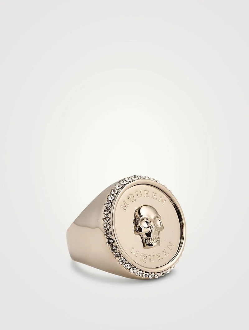 Sovereign Skull Ring With Crystals