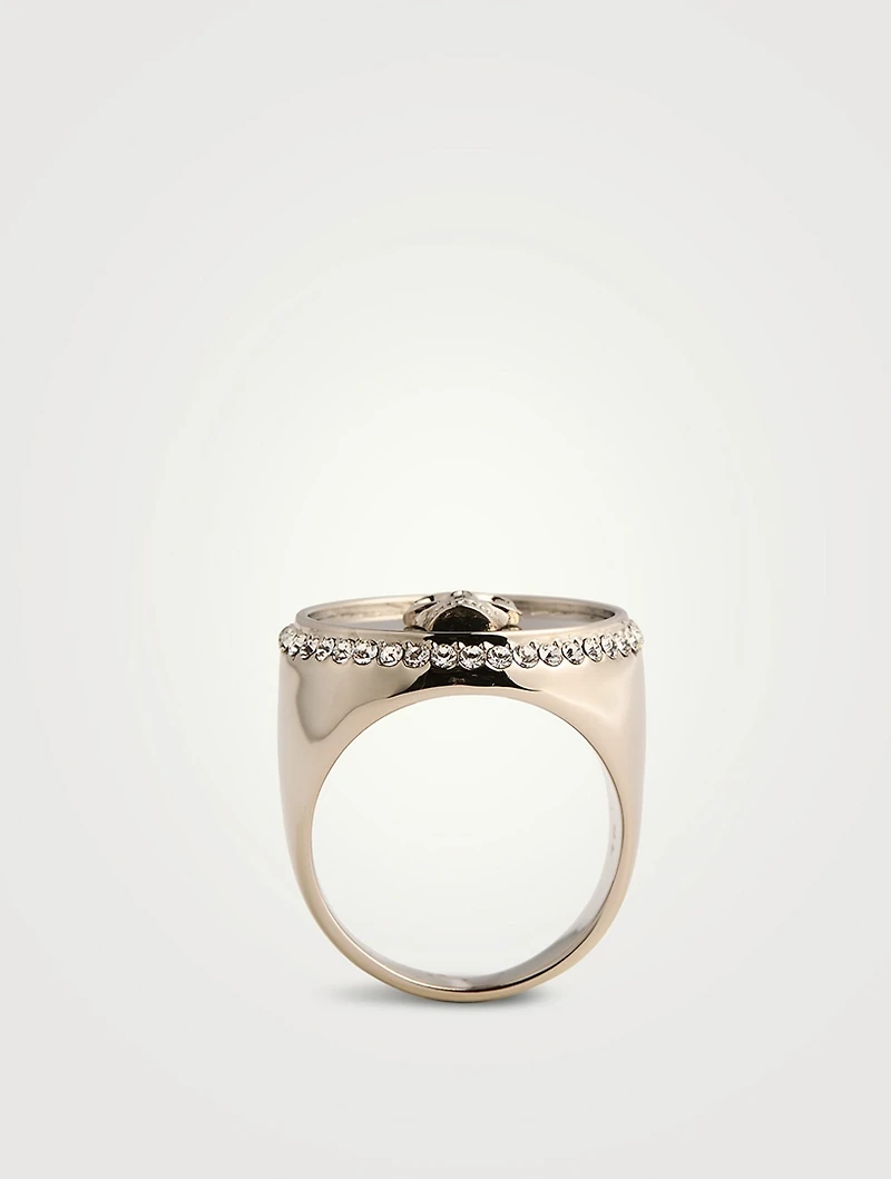 Sovereign Skull Ring With Crystals
