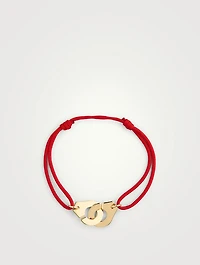 Menottes Dinh Van R15 Cotton Cord And Gold Bracelet