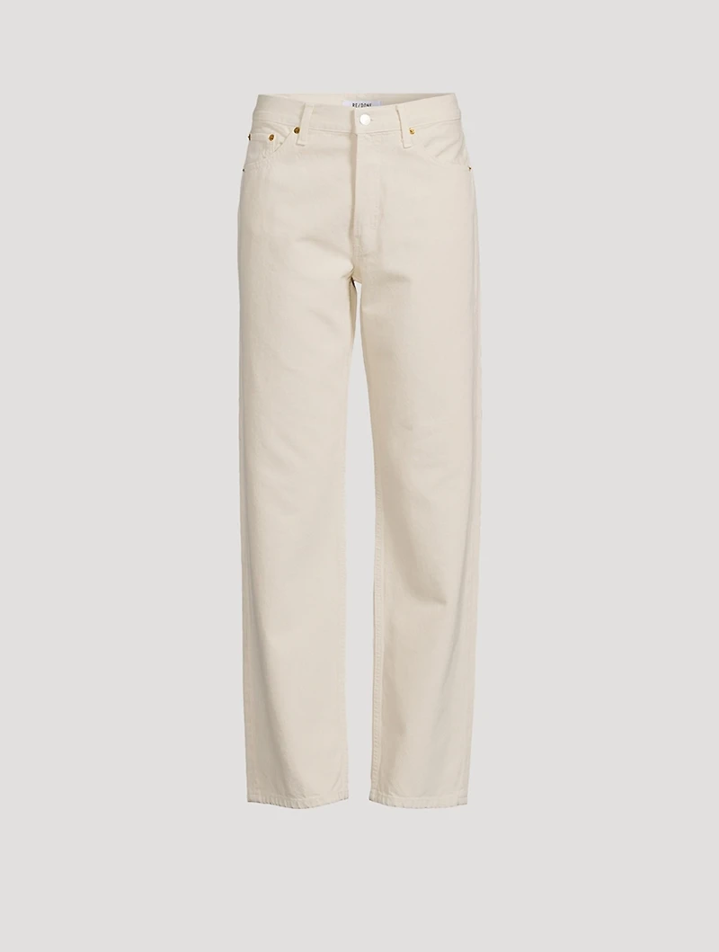 Long Straight-Leg Jeans
