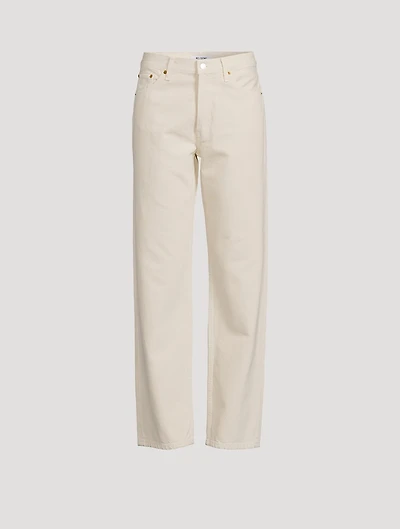 Long Straight-Leg Jeans