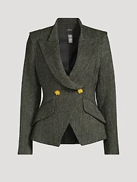 Crossover Double-Breasted Blazer