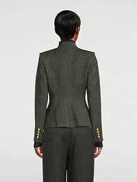 Crossover Double-Breasted Blazer