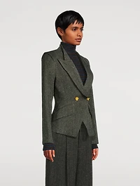 Crossover Double-Breasted Blazer