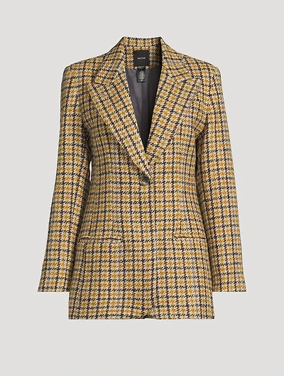 Boyfriend Blazer Houndstooth Print