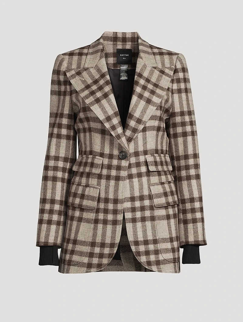Birkin Wool Blazer With Ribbed Cuffs