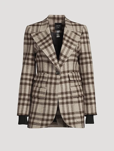 Birkin Wool Blazer With Ribbed Cuffs