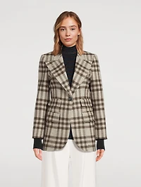 Birkin Wool Blazer With Ribbed Cuffs
