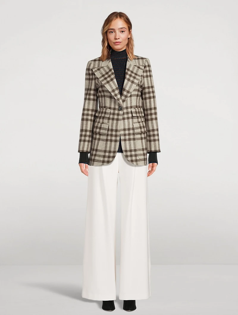 Birkin Wool Blazer With Ribbed Cuffs
