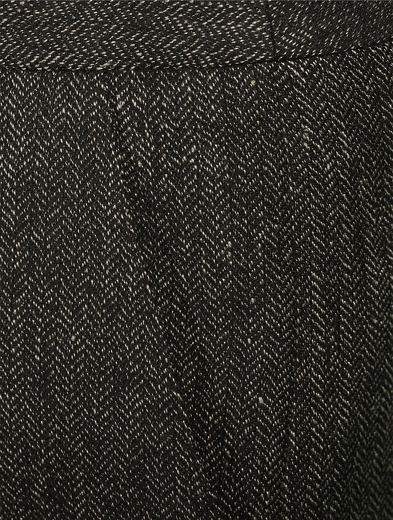 Pleated Wide-Leg Trousers