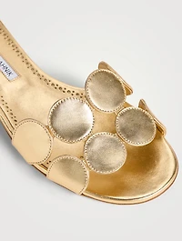 Haribalmu Metallic Leather Mules