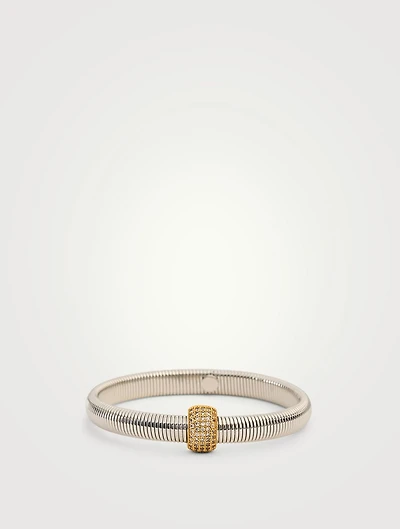 Pavé Dome Snake Chain Bracelet