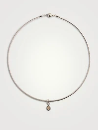 Pear Charm Snake Chain Necklace