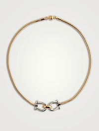 Two-Tone Horsebit Necklace