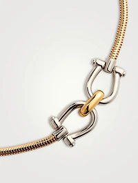 Two-Tone Horsebit Necklace