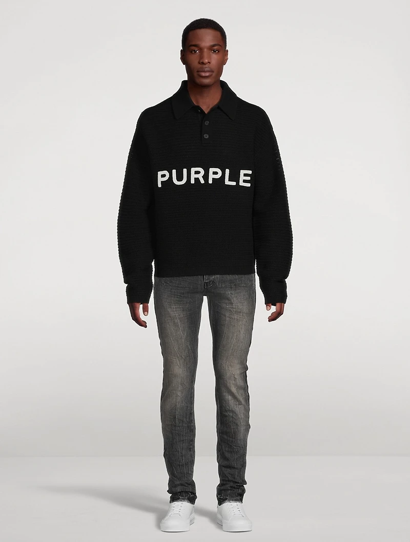 Wool Polo Sweater