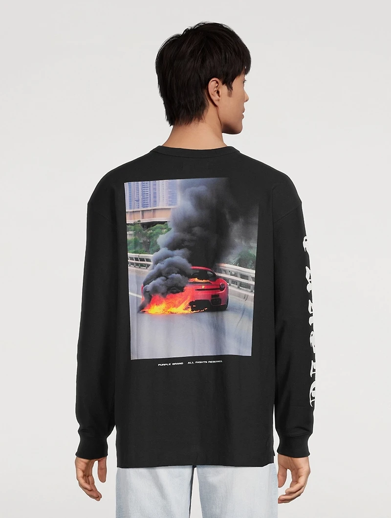 Textured Long-Sleeve T-Shirt