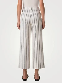Chiara Wide-Leg Jeans Stripe Print