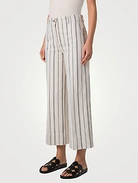Chiara Wide-Leg Jeans Stripe Print